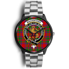 Load image into Gallery viewer, MacKintosh Modern Clans ,Black Metal Link watch, leather steel watch, tartan watch, tartan watches, clan watch, scotland watch, merry christmas, cyber Monday, halloween, black Friday
