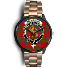 Load image into Gallery viewer, MacKintosh Modern Clans ,Black Leather watch, leather steel watch, tartan watch, tartan watches, clan watch, scotland watch, merry christmas, cyber Monday, halloween, black Friday