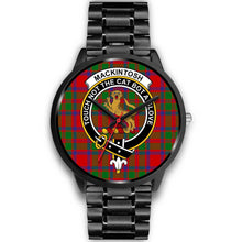 Load image into Gallery viewer, MacKintosh Modern Clans ,Black Metal Link watch, leather steel watch, tartan watch, tartan watches, clan watch, scotland watch, merry christmas, cyber Monday, halloween, black Friday