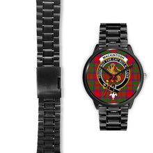 Load image into Gallery viewer, MacKintosh Modern Clans ,Black Leather watch, leather steel watch, tartan watch, tartan watches, clan watch, scotland watch, merry christmas, cyber Monday, halloween, black Friday
