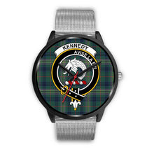 Load image into Gallery viewer, Kennedy Modern Clans ,Rose Gold Metal Link watch, leather steel watch, tartan watch, tartan watches, clan watch, scotland watch, merry christmas, cyber Monday, halloween, black Friday
