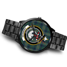 Load image into Gallery viewer, Kennedy Modern Clans ,Brown Leather watch, leather steel watch, tartan watch, tartan watches, clan watch, scotland watch, merry christmas, cyber Monday, halloween, black Friday