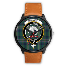 Load image into Gallery viewer, Kennedy Modern Clans ,Pink Leather watch, leather steel watch, tartan watch, tartan watches, clan watch, scotland watch, merry christmas, cyber Monday, halloween, black Friday