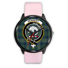 Load image into Gallery viewer, Kennedy Modern Clans ,Silver Metal Link watch, leather steel watch, tartan watch, tartan watches, clan watch, scotland watch, merry christmas, cyber Monday, halloween, black Friday