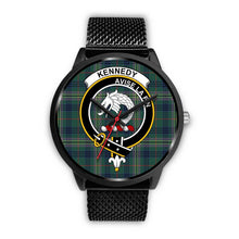 Load image into Gallery viewer, Kennedy Modern Clans ,Rose Gold Metal Mesh watch, leather steel watch, tartan watch, tartan watches, clan watch, scotland watch, merry christmas, cyber Monday, halloween, black Friday