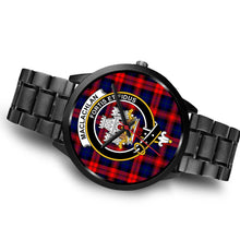 Load image into Gallery viewer, MacLachlan Modern Clans ,Brown Leather watch, leather steel watch, tartan watch, tartan watches, clan watch, scotland watch, merry christmas, cyber Monday, halloween, black Friday