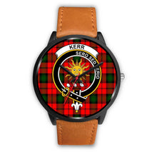 Load image into Gallery viewer, Kerr Modern Clans ,White Leather watch, leather steel watch, tartan watch, tartan watches, clan watch, scotland watch, merry christmas, cyber Monday, halloween, black Friday