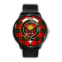 Load image into Gallery viewer, Kerr Modern Clans ,Silver Metal Link watch, leather steel watch, tartan watch, tartan watches, clan watch, scotland watch, merry christmas, cyber Monday, halloween, black Friday