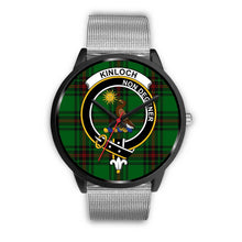 Load image into Gallery viewer, Kinloch Clans ,Rose Gold Metal Link watch, leather steel watch, tartan watch, tartan watches, clan watch, scotland watch, merry christmas, cyber Monday, halloween, black Friday