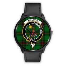 Load image into Gallery viewer, Kinloch Clans ,Black Metal Mesh watch, leather steel watch, tartan watch, tartan watches, clan watch, scotland watch, merry christmas, cyber Monday, halloween, black Friday