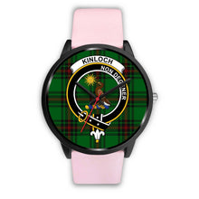Load image into Gallery viewer, Kinloch Clans ,Silver Metal Link watch, leather steel watch, tartan watch, tartan watches, clan watch, scotland watch, merry christmas, cyber Monday, halloween, black Friday