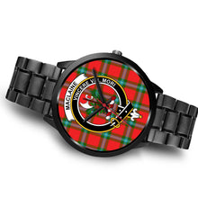 Load image into Gallery viewer, MacLaine Of Loch Buie Clans ,Brown Leather watch, leather steel watch, tartan watch, tartan watches, clan watch, scotland watch, merry christmas, cyber Monday, halloween, black Friday