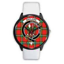 Load image into Gallery viewer, MacLaine Of Loch Buie Clans ,Silver Metal Mesh watch, leather steel watch, tartan watch, tartan watches, clan watch, scotland watch, merry christmas, cyber Monday, halloween, black Friday