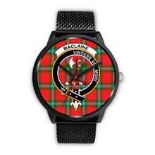 Load image into Gallery viewer, MacLaine Of Loch Buie Clans ,Rose Gold Metal Mesh watch, leather steel watch, tartan watch, tartan watches, clan watch, scotland watch, merry christmas, cyber Monday, halloween, black Friday