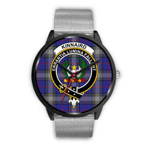 Load image into Gallery viewer, Kinnaird Clans ,Rose Gold Metal Link watch, leather steel watch, tartan watch, tartan watches, clan watch, scotland watch, merry christmas, cyber Monday, halloween, black Friday