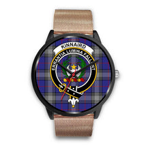 Load image into Gallery viewer, Kinnaird Clans ,Brown Leather watch, leather steel watch, tartan watch, tartan watches, clan watch, scotland watch, merry christmas, cyber Monday, halloween, black Friday