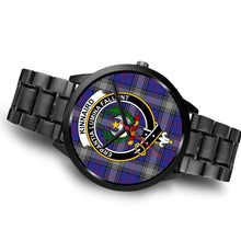 Load image into Gallery viewer, Kinnaird Clans ,Brown Leather watch, leather steel watch, tartan watch, tartan watches, clan watch, scotland watch, merry christmas, cyber Monday, halloween, black Friday