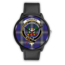 Load image into Gallery viewer, Kinnaird Clans ,Black Metal Mesh watch, leather steel watch, tartan watch, tartan watches, clan watch, scotland watch, merry christmas, cyber Monday, halloween, black Friday