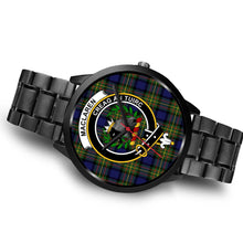 Load image into Gallery viewer, MacLaren Modern Clans ,Brown Leather watch, leather steel watch, tartan watch, tartan watches, clan watch, scotland watch, merry christmas, cyber Monday, halloween, black Friday