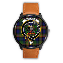 Load image into Gallery viewer, MacLaren Modern Clans ,Pink Leather watch, leather steel watch, tartan watch, tartan watches, clan watch, scotland watch, merry christmas, cyber Monday, halloween, black Friday