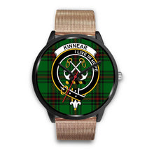 Load image into Gallery viewer, Kinnear Clans ,Brown Leather watch, leather steel watch, tartan watch, tartan watches, clan watch, scotland watch, merry christmas, cyber Monday, halloween, black Friday