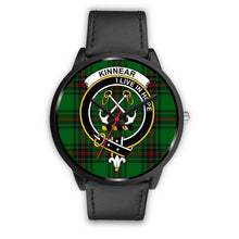 Load image into Gallery viewer, Kinnear Clans ,Black Metal Mesh watch, leather steel watch, tartan watch, tartan watches, clan watch, scotland watch, merry christmas, cyber Monday, halloween, black Friday