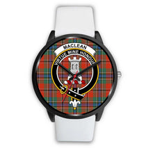 Load image into Gallery viewer, MacLean Of Duart Ancient Clans ,Silver Metal Mesh watch, leather steel watch, tartan watch, tartan watches, clan watch, scotland watch, merry christmas, cyber Monday, halloween, black Friday