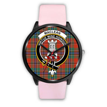 Load image into Gallery viewer, MacLean Of Duart Ancient Clans ,Silver Metal Link watch, leather steel watch, tartan watch, tartan watches, clan watch, scotland watch, merry christmas, cyber Monday, halloween, black Friday