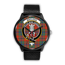 Load image into Gallery viewer, MacLean Of Duart Ancient Clans ,Rose Gold Metal Mesh watch, leather steel watch, tartan watch, tartan watches, clan watch, scotland watch, merry christmas, cyber Monday, halloween, black Friday