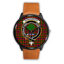 Load image into Gallery viewer, Kinninmont Clans ,Pink Leather watch, leather steel watch, tartan watch, tartan watches, clan watch, scotland watch, merry christmas, cyber Monday, halloween, black Friday
