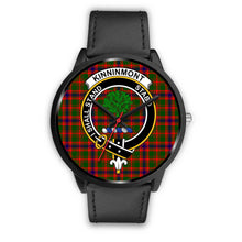 Load image into Gallery viewer, Kinninmont Clans ,Black Metal Mesh watch, leather steel watch, tartan watch, tartan watches, clan watch, scotland watch, merry christmas, cyber Monday, halloween, black Friday