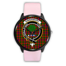 Load image into Gallery viewer, Kinninmont Clans ,Silver Metal Link watch, leather steel watch, tartan watch, tartan watches, clan watch, scotland watch, merry christmas, cyber Monday, halloween, black Friday