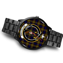 Load image into Gallery viewer, MacLellan Modern Clans ,Brown Leather watch, leather steel watch, tartan watch, tartan watches, clan watch, scotland watch, merry christmas, cyber Monday, halloween, black Friday