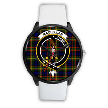 Load image into Gallery viewer, MacLellan Modern Clans ,Silver Metal Mesh watch, leather steel watch, tartan watch, tartan watches, clan watch, scotland watch, merry christmas, cyber Monday, halloween, black Friday