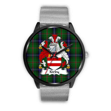 Load image into Gallery viewer, Kirby Clans ,Rose Gold Metal Link watch, leather steel watch, tartan watch, tartan watches, clan watch, scotland watch, merry christmas, cyber Monday, halloween, black Friday