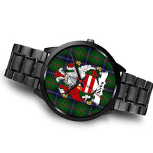 Load image into Gallery viewer, Kirby Clans ,Brown Leather watch, leather steel watch, tartan watch, tartan watches, clan watch, scotland watch, merry christmas, cyber Monday, halloween, black Friday
