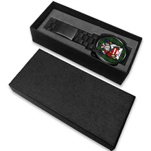 Load image into Gallery viewer, Kirby Clans ,White Leather watch, leather steel watch, tartan watch, tartan watches, clan watch, scotland watch, merry christmas, cyber Monday, halloween, black Friday
