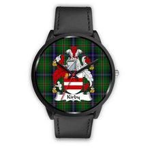 Load image into Gallery viewer, Kirby Clans ,Black Metal Mesh watch, leather steel watch, tartan watch, tartan watches, clan watch, scotland watch, merry christmas, cyber Monday, halloween, black Friday