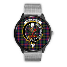 Load image into Gallery viewer, MacLennan Large Clans ,Rose Gold Metal Mesh watch, leather steel watch, tartan watch, tartan watches, clan watch, scotland watch, merry christmas, cyber Monday, halloween, black Friday