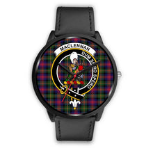 Load image into Gallery viewer, MacLennan Large Clans ,Pink Leather watch, leather steel watch, tartan watch, tartan watches, clan watch, scotland watch, merry christmas, cyber Monday, halloween, black Friday