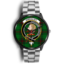 Load image into Gallery viewer, Kirkcaldy Clans ,Rose Gold Metal Link watch, leather steel watch, tartan watch, tartan watches, clan watch, scotland watch, merry christmas, cyber Monday, halloween, black Friday