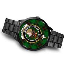 Load image into Gallery viewer, Kirkcaldy Clans ,Black Metal Link watch, leather steel watch, tartan watch, tartan watches, clan watch, scotland watch, merry christmas, cyber Monday, halloween, black Friday