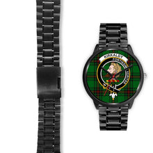 Load image into Gallery viewer, Kirkcaldy Clans ,Brown Leather watch, leather steel watch, tartan watch, tartan watches, clan watch, scotland watch, merry christmas, cyber Monday, halloween, black Friday
