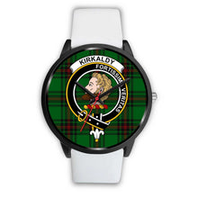 Load image into Gallery viewer, Kirkcaldy Clans ,Black Metal Mesh watch, leather steel watch, tartan watch, tartan watches, clan watch, scotland watch, merry christmas, cyber Monday, halloween, black Friday