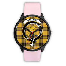 Load image into Gallery viewer, MacLeod Of Lewis Ancient Clans ,Silver Metal Link watch, leather steel watch, tartan watch, tartan watches, clan watch, scotland watch, merry christmas, cyber Monday, halloween, black Friday
