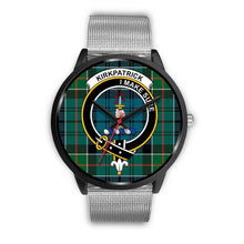 Load image into Gallery viewer, Kirkpatrick Clans ,Rose Gold Metal Link watch, leather steel watch, tartan watch, tartan watches, clan watch, scotland watch, merry christmas, cyber Monday, halloween, black Friday