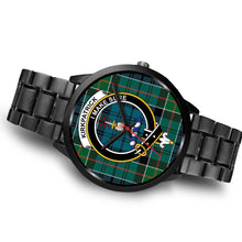 Load image into Gallery viewer, Kirkpatrick Clans ,Brown Leather watch, leather steel watch, tartan watch, tartan watches, clan watch, scotland watch, merry christmas, cyber Monday, halloween, black Friday