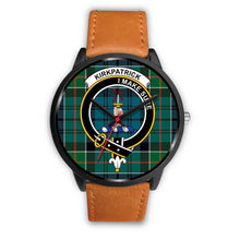 Load image into Gallery viewer, Kirkpatrick Clans ,Pink Leather watch, leather steel watch, tartan watch, tartan watches, clan watch, scotland watch, merry christmas, cyber Monday, halloween, black Friday