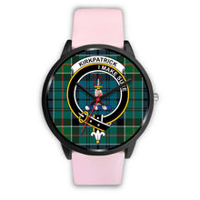 Load image into Gallery viewer, Kirkpatrick Clans ,Silver Metal Link watch, leather steel watch, tartan watch, tartan watches, clan watch, scotland watch, merry christmas, cyber Monday, halloween, black Friday