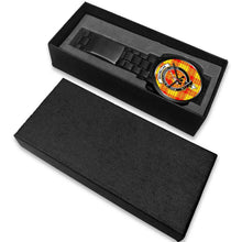 Load image into Gallery viewer, MacMillan Clans ,White Leather watch, leather steel watch, tartan watch, tartan watches, clan watch, scotland watch, merry christmas, cyber Monday, halloween, black Friday